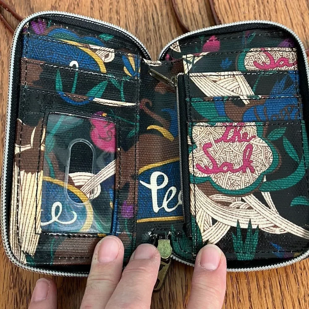 Sakroots Crossbody zip-up Wallet wristlet